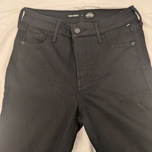 Old Navy high rise Rockstar super skinny black jeans, size 6